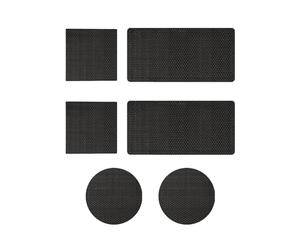 Genérico 6pcs Trampoline Patch Repair Kit, 16x20x1cm Self-Adhesive Rubber Trampoline Pad Replacement Parts with Scraper For Holes Tears In Mats Accessories