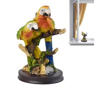 Genérico 7.2 Inch Garden Statues - Realistic Bird Figurine for Outdoors | Weatherproof Cast Polymer with Sturdy Perch Base & Vibrant Tropical Pigments for Terraces, Lawns, Balconies and Nature Paths