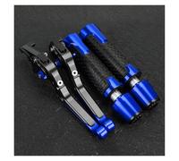 Genérico 7/8" 22mm Non-slip Rubber & CNC Aluminum Handlebar Handle Bar Grips Ends Clutch Brake Levers Set For HYOSUNG For GT650R 2006-2009,Resistente al uso