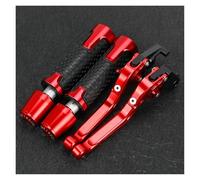 Genérico 7/8" 22mm Non-slip Rubber & CNC Aluminum Handlebar Handle Bar Grips Ends Clutch Brake Levers Set For HYOSUNG For GT650R 2006-2009,Resistente al uso