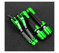 Genérico 7/8" 22mm Non-slip Rubber & CNC Aluminum Handlebar Handle Bar Grips Ends Clutch Brake Levers Set For HYOSUNG For GT650R 2006-2009,Resistente al uso