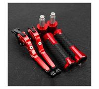 Genérico 7/8" 22mm Non-slip Rubber & CNC Aluminum Handlebar Handle Bar Grips Ends Clutch Brake Levers Set For HYOSUNG For GT650R 2006-2009,Resistente al uso