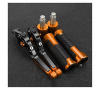 Genérico 7/8" 22mm Non-slip Rubber & CNC Aluminum Handlebar Handle Bar Grips Ends Clutch Brake Levers Set For HYOSUNG For GT650R 2006-2009,Resistente al uso