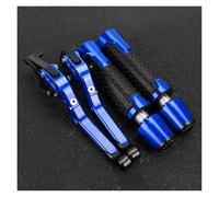 Genérico 7/8" 22mm Non-slip Rubber & CNC Aluminum Handlebar Handle Bar Grips Ends Clutch Brake Levers Set For HYOSUNG For GT650R 2006-2009,Resistente al uso