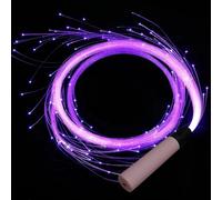 Genérico 7 Colores Látigo LED De Fibra Óptica Para Danza, Látigo De Fuego Giratorio De 360°, Látigos De Baile Con Luz LED Recargable, Látigos Que Brillan Para Carnaval, Fiestas Y Festivales De Música