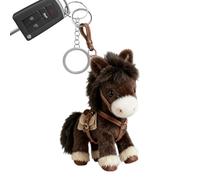 Genérico 7-Inch Horse Plush - Cute Soft Doll, Collectible Design with Keychain Attachment, Stuffed Toy with Premium Material, Bag Charm Gift, Plush Keychain for Backpack Purse