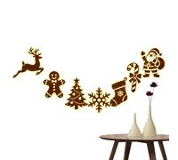 Genérico 7 Pack LED Reindeer Wall Decor Christmas Lights For Living Room | 7 Reindeer Wall Lights At 12x8cm Each; Wood And ABS Festive Decor With Warm Glow For Living Room Or Bedroom