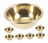 Genérico 7 piezas Cuenco de Ofrenda Budista de Latón Decorativo para Rituales y Meditación Cuencos para Agua Sagrada y Ceremonias