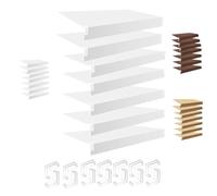 Genérico 7 Protectores de estantes de Alambre con imitación de Madera de 99 x 41 cm (0,8 cm) - 0,8 cm de Grosor, Protectores de estantes de Alambre duraderos para despensa, Armario, Cocina y baño - E