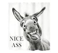 Genérico | 70 X 70 Zoll, Rustikales Tiermotiv, Lustig | Niedlicher Stoffduschvorhang | Für Zuhause, Wohnung, Landhaus, Hotel, Studentenwohnheim, Badewanne, Geburtstag, Einweihung, Feiertage