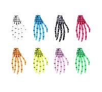 Genérico 8 Horquillas De Fantasma Góticas Punk Pequeñas Rizadas Para Halloween Con Forma De Esqueleto Y Zombi Accesorios Para El Cabello De Acero Inoxidable Para Mujer