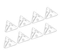 Genérico 8 Piezas Hebilla De Fijación De Vitrina Conectores De Esquina De Muebles Tres Soportes De Pared Cubos De Pantalla Sujetadores Estuche De Gafas Doble Colgar Transparent Acrílico