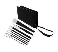 Genérico 8 Piezas Herramientas De Pedicura Máscara De Pie Clavo Cortauñas Encarnadas Clíper Archivo De Pie De Pedicura Prensa De Uñas Juego De Uñas Tijeras Cortaúñas Acero Inoxidable Black