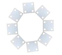 Genérico 8 Piezas Placa Base para Soporte de Estructura, Placa Base Soldable de Acero, Plata, de Alta Resistencia, para Fijación Segura, para Columnas de Hormigón y Uso Industrial