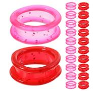 Genérico 80 insertos de tijera de silicona suave para dedos, anillos antideslizantes para tijeras de peluquería canina y mangos de barbero para herramientas de corte de cabello.