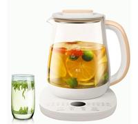 Genérico 800W Electric Kettle 1.8L Glass, Multifuncional Health Pot con Control táctil, Automatic Tea Brewer & Stew Maker para Home Office, 24H Timer, 304 Stainless Steel Interior