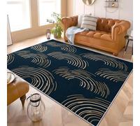 Genérico 80x150 Cm Lavable de Pelo Corto Alfombra Interior 3D Plantas Helecho Alpino No Pierde Pelo Antideslizante Sala Estar Dormitorio Alfombra Negro 3D Fácil de Limpiar Suave Impreso Felpudo