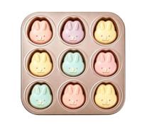 Genérico 9 Slot Baking Pan, Non Stick Cupcake Tray, Baking Tray for Cookie Brownie Chocolate, Cupcake Molds with Non Stick Surfaces, Muffin Pan, Muffin Mold for Kitchen Food Preparation Tool