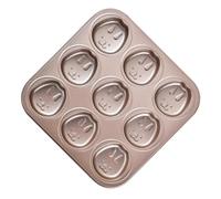 Genérico 9 Slot Baking Pan - Reusable Cupcake Tray, Baking Tray for Cookie Brownie Chocolate, Cupcake Molds with Non Stick Surfaces, Muffin Pan, Muffin Mold for Kitchen Food Preparation Tool