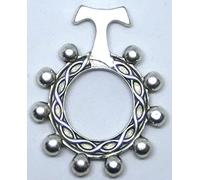 Generico 90.124.30 TAU rosario de dedo decena oración cruz Tau plata