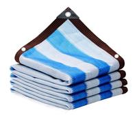 Genérico 90% Red de Sombra Azul-Blanco Malla Sombreo y Ocultaci, 1m 2m 3.0m 4m 5m 6m 7m 8m 9m 10m 12m 15m HDPE Protección UV Vela de Sombra para Exteriores, Jardín, Huerto, Balcón(6x8m)