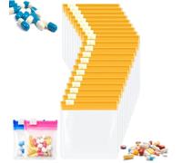 Genérico 9PCS Professional Heavy-Duty Eva Slider-Zip Pill and Jewelry Organizer Bags, Self Sealing Medicine Bags for Travel, Reusable Pill Pouches for Vitamins, Supplements, Medication (Orange)