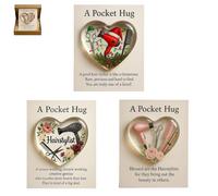 Genérico A Pocket Hug for HairStylists, Mini Hairdresser Tools Heart Pocket Hug Token, With Greeting Cards, For Hairstylist (3Pcs)