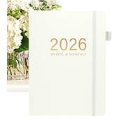 Genérico A5 Notebook, 2026 Hardcover Writing Journal, Professional Writing Pad, Calendar Planner for Travel, Study, Business, College, Home, Graduation, Workplace, 8.46x6.1x0.47 inches