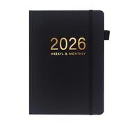 Genérico A5 Notebook, 2026 Hardcover Writing Journal, Professional Writing Pad, Calendar Planner for Travel, Study, Business, College, Home, Graduation, Workplace, 8.46x6.1x0.47 inches