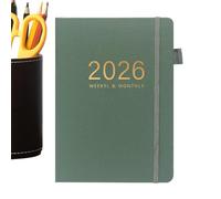 Genérico A5 Notebook, 2026 Journal Writing with 144 Lined Sheets, Durable Hardcover Daily Planner Calendar for Study, Work, Travel, College, Business, Graduation, School, and Home Office