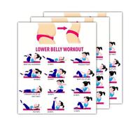 Genérico AB Workout Posters For Home Gym 3 Pieces Fitness Guide Painting