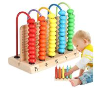 Genérico Ábaco Infantil Matemático,Juego Educativo de Conteo con 5,Juegos Matemáticos para Preescolar con Cuentas Multicolor - para Y Conteo De Números En Edad Preescolar