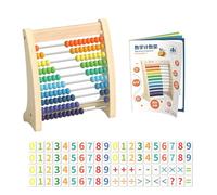 Genérico Abacus for Kids, Educational Abacus | Wooden 10-Row Counting Frame & Preschoolers | Math Learning Toy for Early Development, Colorful Number Beads