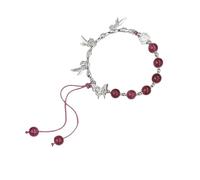 Genérico Abalorios pulsera abuelita anillos de alta finalidad nacional estilo elegante y vertical pulsera joyería para abuelita natural 8 joyas, talla única, Vidrio, No es una piedra preciosa