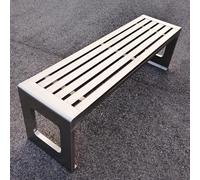 Genérico Abancha de Acero Inoxidable al Aire Libre, Heavy Duty Weatherproof Garden Seat for Patio Porch Balcony 1-3 Persona All-Weather Slatted Design No Assembly Required
