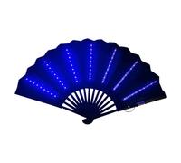 Generico Abanico manual luminoso LED - Abanico plegable grande de baja tensión iluminado | Ventiladores portátiles R-ave para danza del vientre, espectáculos, objetos de escena fluorescentes