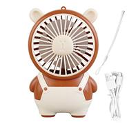 Generico Abanicos de viaje - Ventilador portátil para escritorio - Dispositivo eléctrico refrescante diseño Capibara con USB, compacto para casa, senderismo, camping