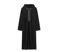 Genérico Abaya Femenina Islámica Túnica Musulmana Holgada con Cuello Alto Vestidos Musulmanes Largos Vestido Largo de Manga Larga Sencilla Ropa de Oración para Mujeres con Cremallera