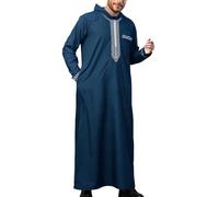 Genérico Abaya Femenina Islámica Túnica Musulmana Holgada con Cuello Alto Vestidos Musulmanes Largos Vestido Largo de Manga Larga Sencilla Ropa de Oración para Mujeres con Cremallera