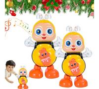 Genérico Abejita Chiquitita De Plim Juguete, Abejita Chiquitita Juguete,Dancing Bee Toy with Music & Led Lights,Twisting Body and Moving Legs (2Pcs)
