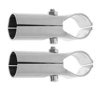 Genérico Abrazaderas de Tubo para Invernadero 2 Piezas, Adaptadores Metálicos de Acero Inoxidable Recubrimiento Zinc, Conectores Resistentes Anticorrosión para Estructura y Plataforma