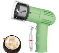 Genérico Abridor De Cáscaras De Coco Eléctrico, Diseño De Acero Inoxidable Recargable, Apertura De Coco Eficiente Y Segura, Batería Portátil De 2000 Mah (Green)