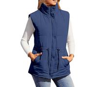 Genérico Abrigo Acolchado Mujer Invierno,Chaleco De AlgodóN De Un Pecho Liso A La Moda Para Mujer Abrigo Tipo CáRdigan Ajustado