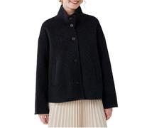 Genérico Abrigo Corto De Lana para Mujer 100% Pura Lana Cuello Alto Gabardina Corta Estilo Casual y De Negocios Doble Cara Gruesa y Cálida Prenda De Abrigo para Otoño E Invierno.