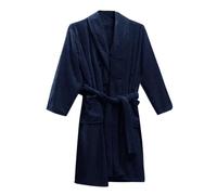 Generico Abrigo de invierno para hombre, manga larga, chal de felpa, albornoz para el hogar, cartera grande, Marina militar., L