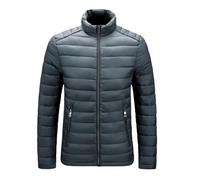 Genérico Abrigo Hombre - Abrigos Invierno Hombre Chaquetas y Abrigos de Plumas para Hombre Chaqueta Ligera Plegable Chaquetas de Invierno Acolchadas térmicas aislantes Abrigo (Grey XL)