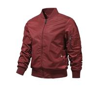 Genérico Abrigo Hombre Cremallera Color Liso - Chaqueta Softshell Hombre Sin Capucha con Bolsillo Chaquetas Deporte Montaña Classic Cazadoras Casual Trekking Vino 3XL