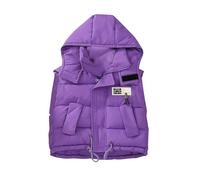 Genérico - Abrigo sin mangas para bebé, unisex, cálido invierno, parka con capucha, acolchado, chaquetas de pluma, lindo, cortavientos, acolchado, ropa al aire libre, con cremallera para 3-4 años