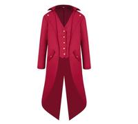 Genérico Abrigo Steampunk Traje Cosplay Medieval Renacentista Halloween | Chaqueta Frac Vampiro para Hombres de Vacaciones Baile Fantasía y Mascarada Celebración Cotidiano