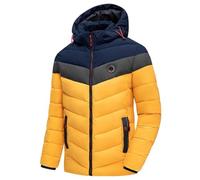 Genérico Abrigos De Plumas Hombre,Abrigo Grueso para Hombre CáLido De Invierno con Cremallera Completa Resistente Al Viento con Capucha Desmontable A Juego De Colores Chaqueta De Nieve con Bolsillo